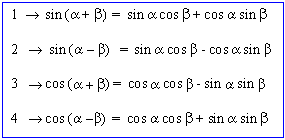 Additional formulae sin (A + B) = sin A cos B + sin B cos A>